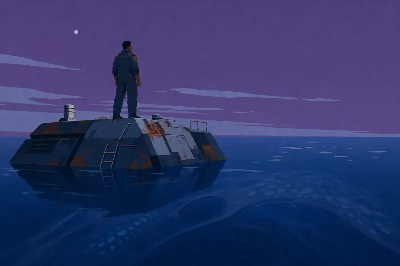Cover illustration for The Ocean That Learned to Say No, C1 Spanish story