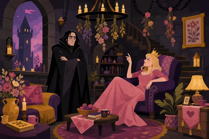Cover illustration for The Worst Houseguest in the Kingdom, B2 Spanish story