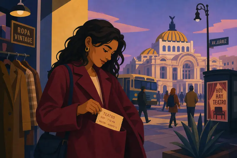 Cover illustration for The Coat With a Secret in Its Pocket, B1 Spanish story