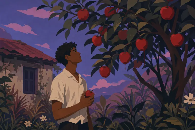 Cover illustration for The Sweetest Fruit, A2 Spanish story