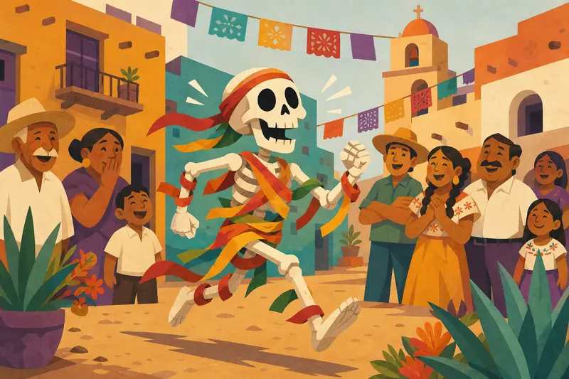 Cover illustration for The Loudest Runner in Town, A2 Spanish story