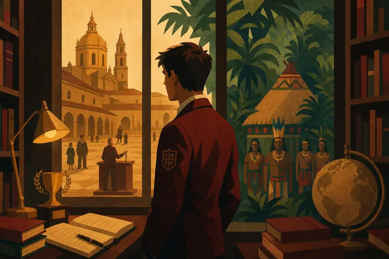 Cover illustration for The Cage of Grammar, B2 Spanish story