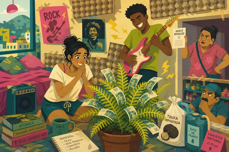 Cover illustration for Champagne Tastes on a Student Budget, B2 Spanish story