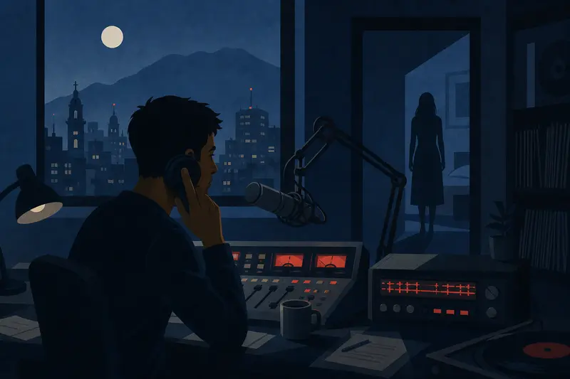 Cover illustration for The Night Caller, B1 Spanish story