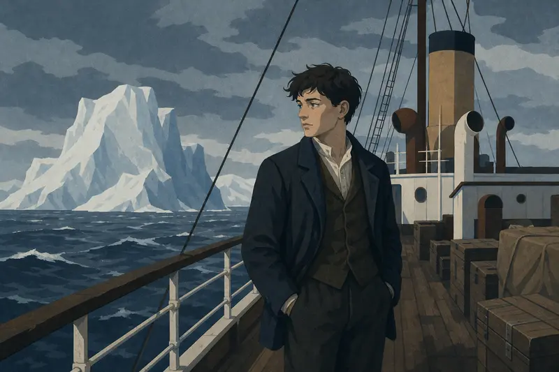 Cover illustration for The Man Who Wanted to See the Ice, B1 Spanish story