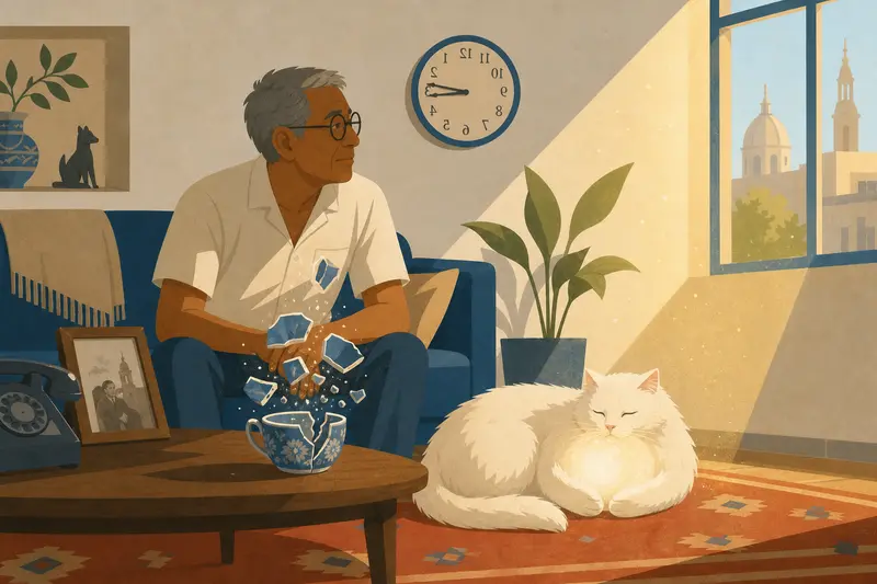 Cover illustration for The Cup Made Whole, A0 Spanish story