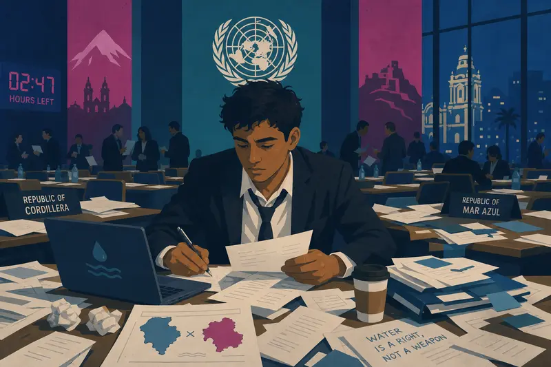 Cover illustration for The Resolution Nobody Expected, B2 Spanish story