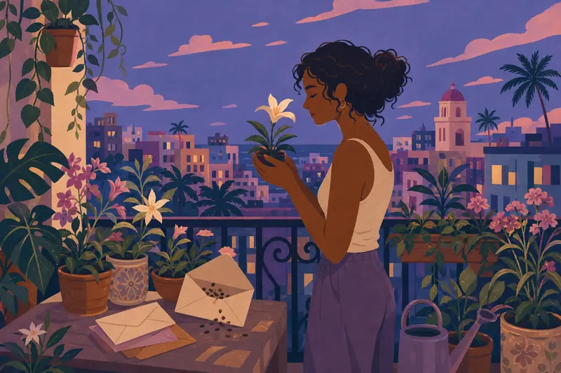 Cover illustration for The Seeds That Remembered, B2 Spanish story