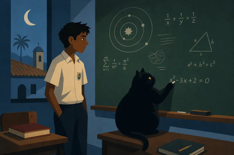 Cover illustration for Copernicus's Equation, A2 Spanish story