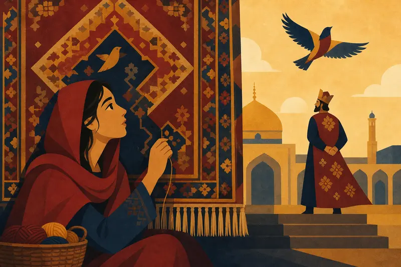 Cover illustration for The Bird That Looked Up, B2 Spanish story