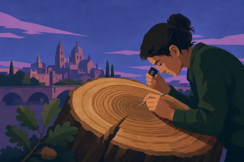 Cover illustration for What the Oak Remembered, C1 Spanish story