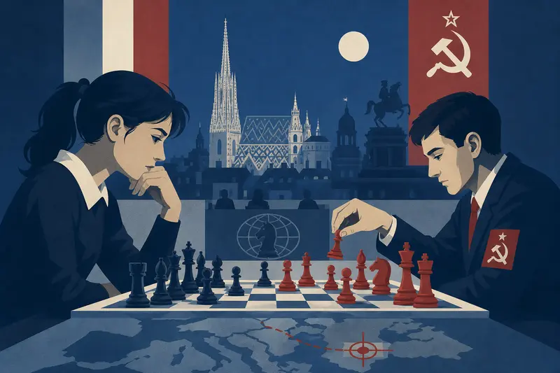 Cover illustration for The Forty-Six Moves, B2 Spanish story