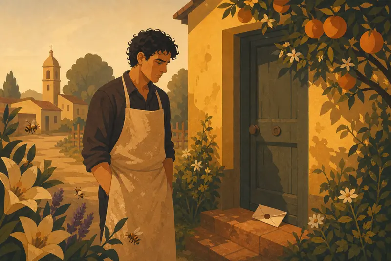 Cover illustration for The Letter Under the Door, A2 Spanish story