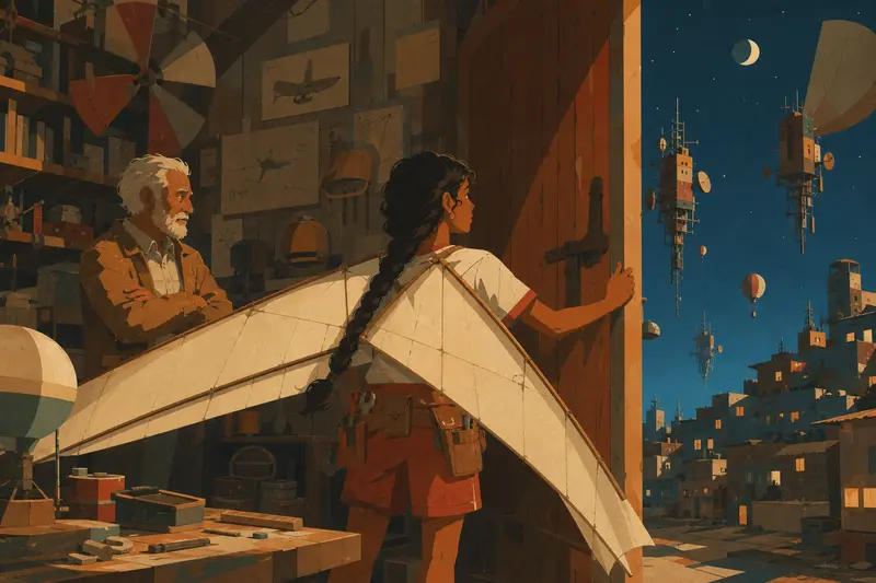 Cover illustration for Grandfather's Wings, A1 Spanish story