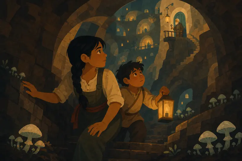 Cover illustration for Stars Behind the Door, A1 Spanish story