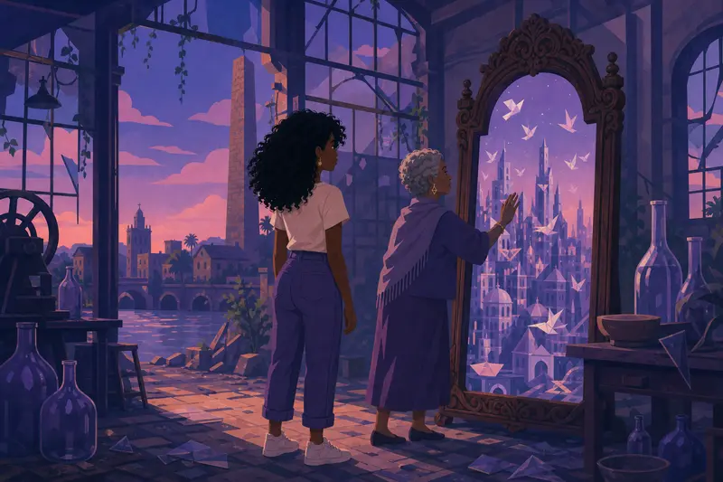 Cover illustration for Two Halves of One Life, B1 Spanish story