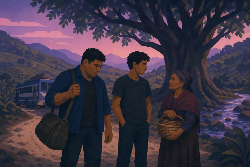 Cover illustration for Under the Amate Tree, A2 Spanish story
