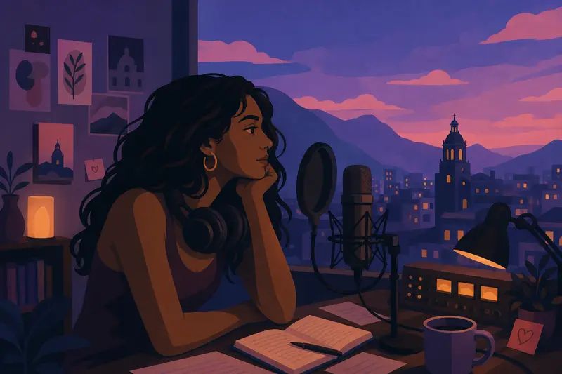 Cover illustration for The Voice on the Other Side, B2 Spanish story