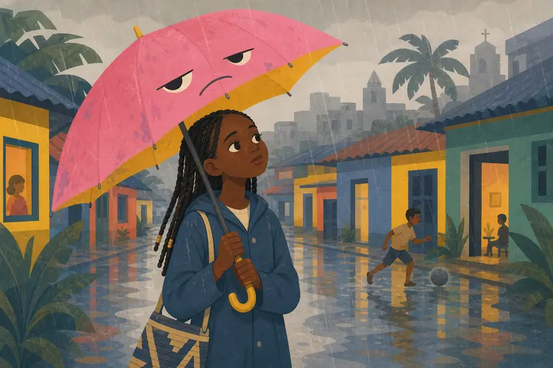 Cover illustration for The Brightest Pink, A2 Spanish story