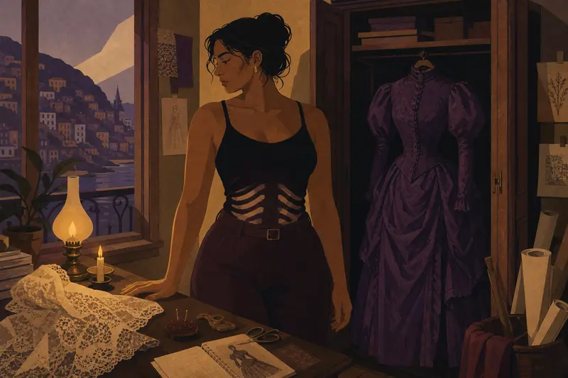Cover illustration for The Dress That Remembers, C2 Spanish story