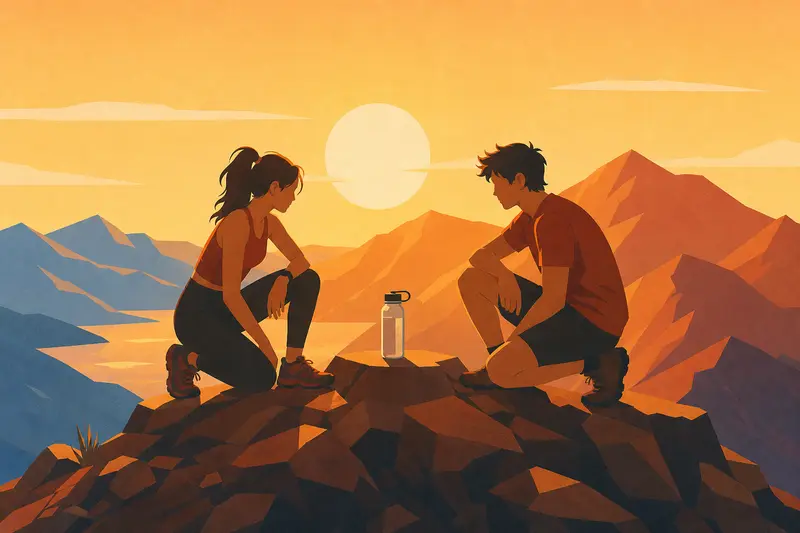 Cover illustration for The Last Sip, A1 Spanish story