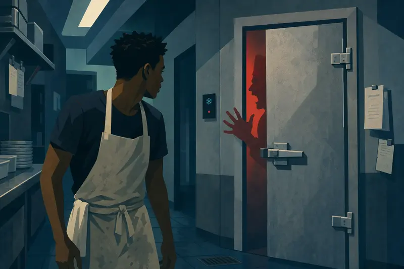 Cover illustration for The Empty Freezer, A2 Spanish story