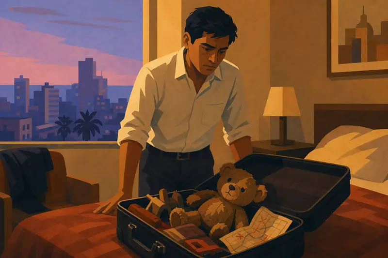 Cover illustration for The Wrong Suitcase, A2 Spanish story