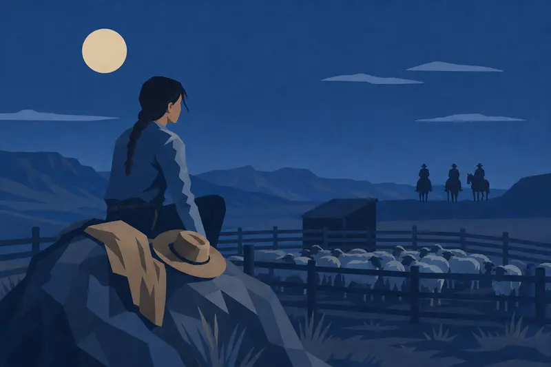 Cover illustration for The Girl on the Rock, B2 Spanish story