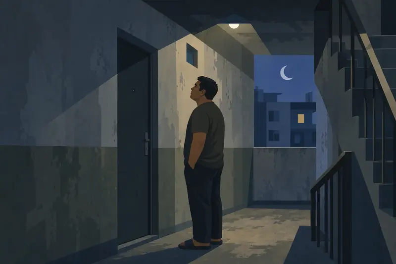 Cover illustration for The Room Above, A1 Spanish story