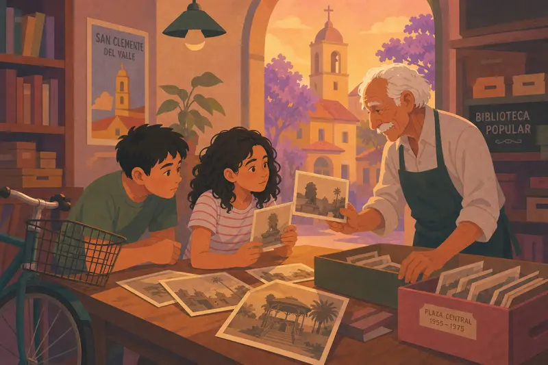 Cover illustration for The Second Pedestal, A2 Spanish story