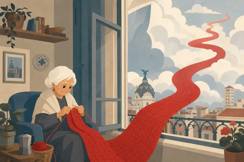 Cover illustration for Where the Scarf Goes, A1 Spanish story