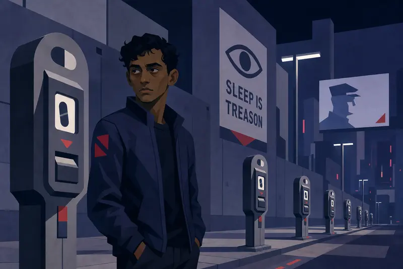 Cover illustration for Eight Hours of Nothing, C1 Spanish story