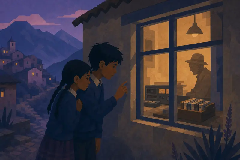 Cover illustration for The Last Tape, A1 Spanish story