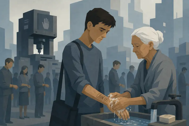 Cover illustration for Nothing but Water, A1 Spanish story