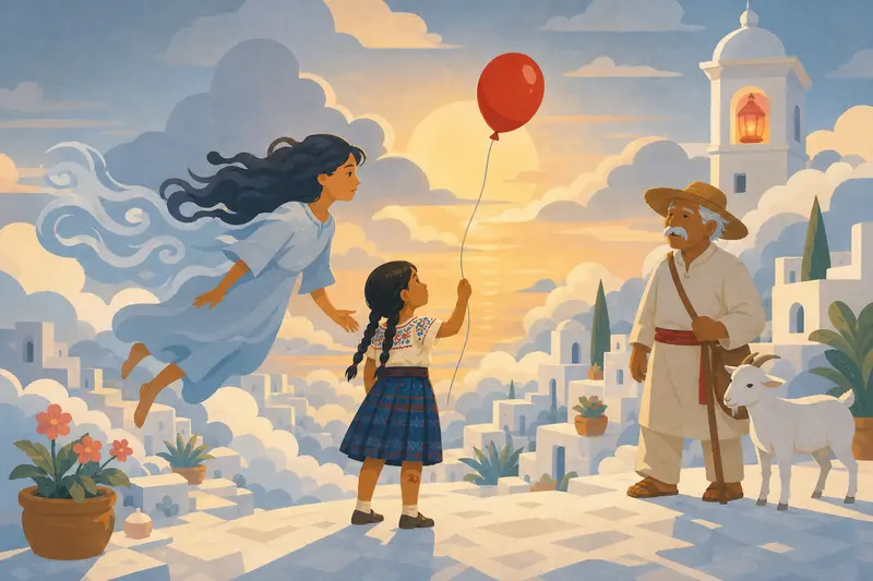 Cover illustration for A Gift for the Sky, A1 Spanish story