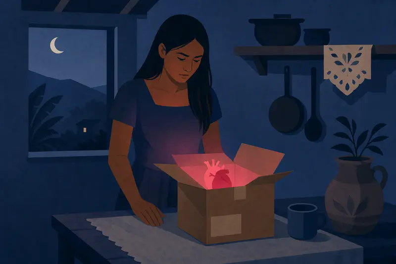 Cover illustration for The Heart in the Box, A2 Spanish story