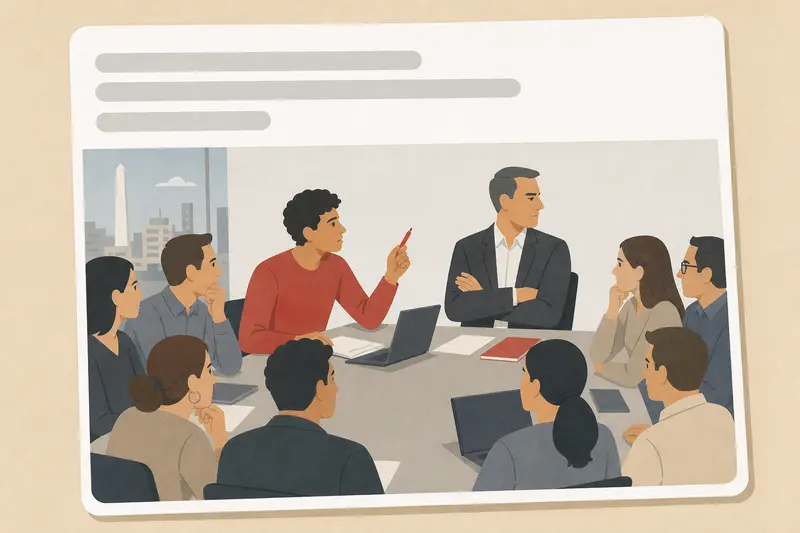 Cover illustration for AITJ for correcting my boss's English in front of everyone?, A1 Spanish story