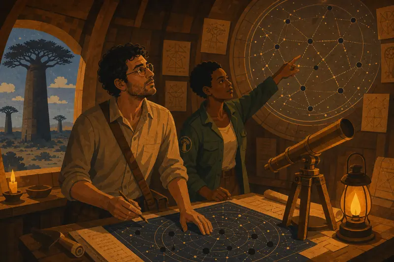 Cover illustration for A Map of Stars That Do Not Exist, B1 Spanish story