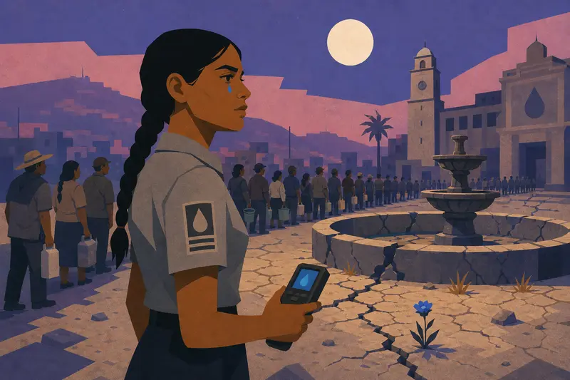 Cover illustration for The Dry Funeral, B2 Spanish story