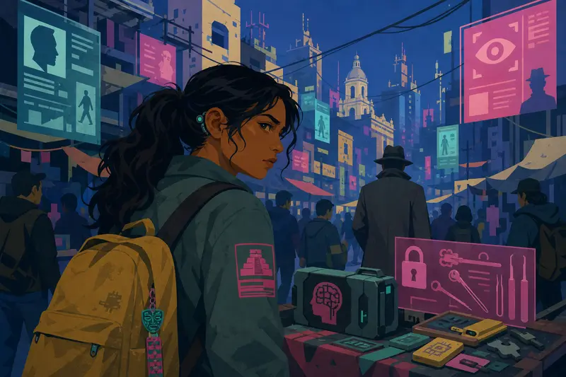 Cover illustration for The Discount Spy, B2 Spanish story