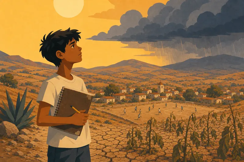 Cover illustration for Three Days of Rain, A2 Spanish story