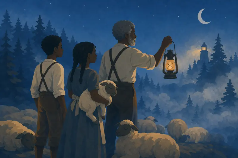 Cover illustration for Grandfather's Old Lantern, A0 Spanish story
