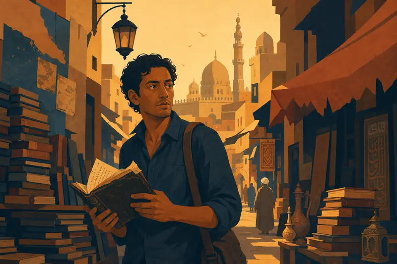 Cover illustration for A Footnote at the Edge of the World, C1 Spanish story