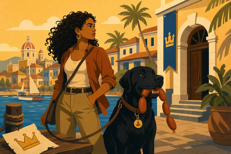 Cover illustration for A Nose for Gold, A1 Spanish story