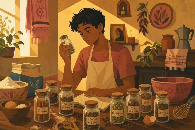 Cover illustration for What the Spices Remember, B1 Spanish story