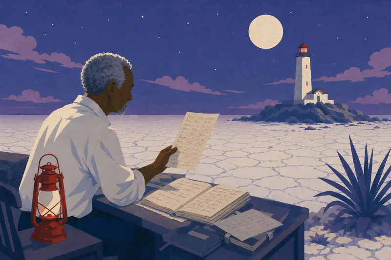Cover illustration for The Spare Lantern, B1 Spanish story