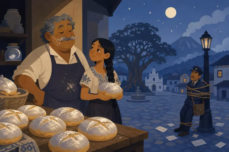 Cover illustration for The Silver Bread, A2 Spanish story