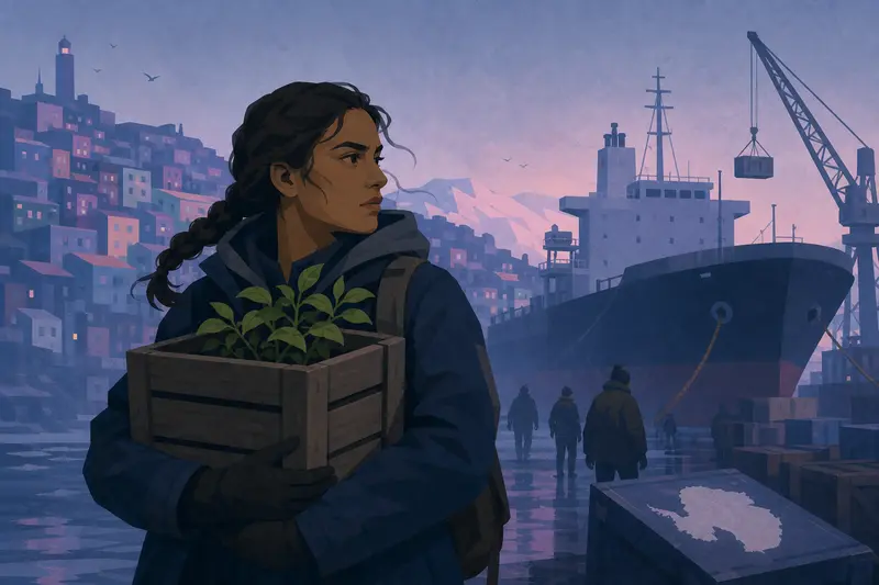 Cover illustration for The Last Harvest, B2 Spanish story