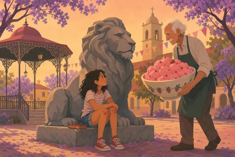 Cover illustration for One Sunset, One Name, A2 Spanish story