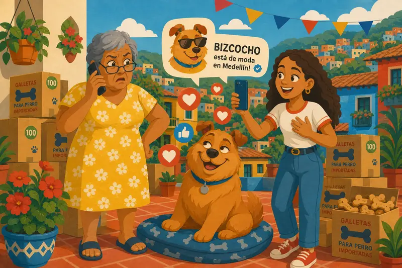 Cover illustration for Fame Tastes Like Biscuits, A2 Spanish story